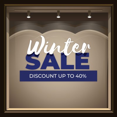 Discount up to 50%, Εκπτωτικά, Αυτοκόλλητα βιτρίνας, 130 x 77 εκ.